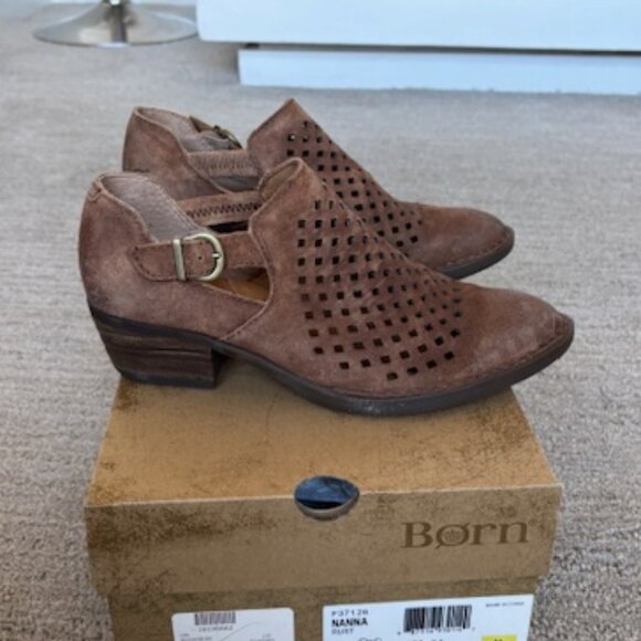 Born Women's Nanna Rust Ankle Boots in Perfect Condition - Picture 2 of 8